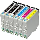 6 Pack - Remanufactured Ink Cartridges for Epson #60 T060 60 T060120 T060220 T060320 T060420 Inkjet Cartridge Compatible With Epson Stylus C68 Stylus C88 Stylus C88Plus Stylus CX3800 Stylus CX3810 Stylus CX4200 Stylus CX4800 Stylus CX5800F Stylus CX7800 (3 Black, 1 Cyan, 1 Magenta, 1 Yellow) Ink & Toner 4 You ®
