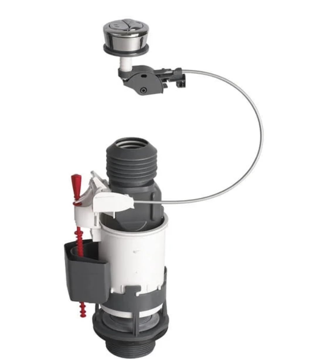 Wirquin 10120446 Jolly Dual Flush Cistern Valve - Multicoloured, dual flush mechanism