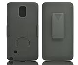 Samsung Galaxy Note 4 Case, Black Belt Clip Holster Armor Protective Case, Defender Cover, Kickstand Design