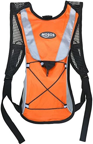 MOSOS Cycling Hydration Pack Water Backpack Hiking Climbing Pouch with 2L Hydration Bladder-Black
