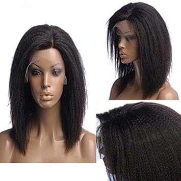 Luffy Italian Yaki Short Bob Cuts Human Hair Lace Front Wigs