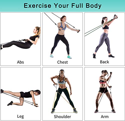 EMOCCI-Resistance-Bands-Set-with-HandleFabric-Exercise-Band-Door-Anchor-Weight-Training-Stretching-Strap-for-Women-Men-Home-Fitness-Yoga-Gym-Workout-Equipment-with-Carry-Bag12pcs150-LB