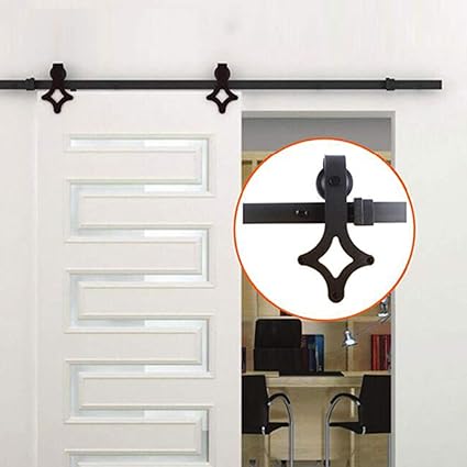Amazon Com 6 6 Sliding Barn Door Hardware Hm2010 Black Track