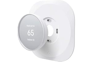 Spigen Wall Plate Designed for Google Nest Thermostat Wall Plate (Included Metal Plate and 4 Screws) - White
