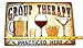 Funny Group Therapy Practiced Here Sign - Beer Alcohol Shot Wine Whiskey Martini Vintage Retro Tin Pub Metal Tin Wall Signs Size: 8x12 Inches