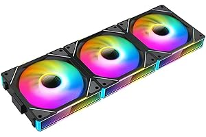 ICOLER JM-V 120mm Reverse Fan,Infinity Mirror Module Daisy Chain,5V ARGB Fans Triple Pack, Suitable for Computer Case and 360