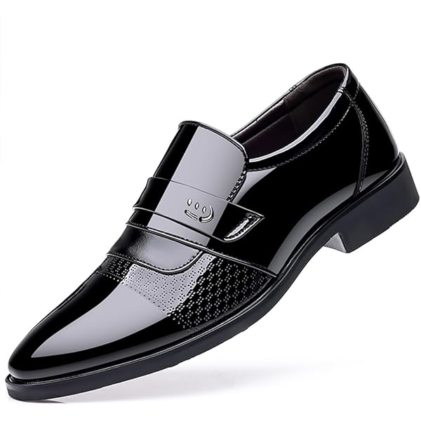 Amazon.com | Men's Vintage High Gloss Dress Shoes Patent