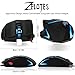 Zelotes T-10 MMO Gaming Mouse Wired [7200 DPI High Precision] [Breathing Light] USB Computer Mice Gamer Desktop Laptop PC Ergonomic Gaming Mouse, 7 Buttons for Gamer Notebook, PC, Laptop,Macbook,Blackthumb 2