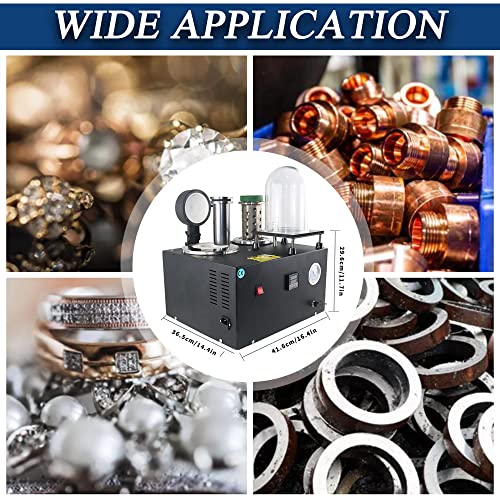 Vacuum Casting Machine Digital Display High Temperature Refining, 2KG Gold Melting Furnace,1400W 2000F Digital Electric Melting Furnace with Graphite Crucible for Melt Scrap, Silver, Gold, Copper