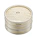 VonShef Premium 2 Tier Bamboo Steamer with Stainless Steel Banding Includes 2 Pairs of Chopsticks and 50 Wax Steamer Liners, Perfect For Steaming Dim Sum Dumplings Buns Vegetables Fish Rice, 10 Inches