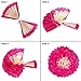 Winlyn 16 Pcs Paper Flower Decorations Set Tissue Paper Flowers Pom Paper Flowers 4 Pink Colors 6.7