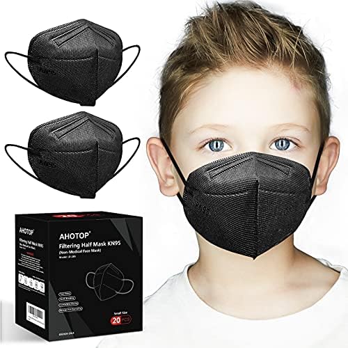 KN95 Mask for Kids, KN95 Face Mask, Individually Wrapped Black KN95