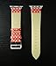 Sport Band Gotd Floral Soft PU Leather Replacement Strap Wrist Band for Luxury Famous Apple Watch Women Nike+, Series 3, Series 2, Series 1, Edition (SUP_Flowers_Red, apple watch 42mm)