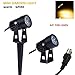 LemonBest® 2 pcs Bright Outdoor Landscape LED Lighting Mini Lawn Light Lamps with 110V AC Power Plug for Garden Path Courtyard Spot Light Soft Warm White