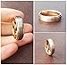 King Will Duo Unisex 6mm 18k Rose Gold Plated Tungsten Carbide Ring Two Tone Wedding Band