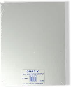 Amazon.com: Grafix Ink-Jet Printable Shrink Film – White, 8.5 x 11 ...