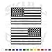 Skull Daddy Graphics USA American Flag Stickers Decals Compatible with Jeep Wrangler Rubicon Gladiator JL JT JK JKU TJ (Black - Matte)