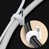 LAMXD 8mm Round Cable Clips 100pcs Steel Nail Wire Holder Management Tidy view 5
