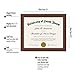 8.5x11 Dark Brown Document Frame - Made to Display Certificates 8.5x11 Inches, Classic Style, Mahogany Brown - Document Frames, Certificate Frames, Diploma Frames
