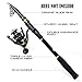 trout boy TROUTBOY Black Warrior Fishing Rod - 24 Ton Carbon Fiber Ultra Light Portable Telescopic Fishing Pole with CNC Machined Reel Seat, Stainless Steel Guides, EVA Fore Grip