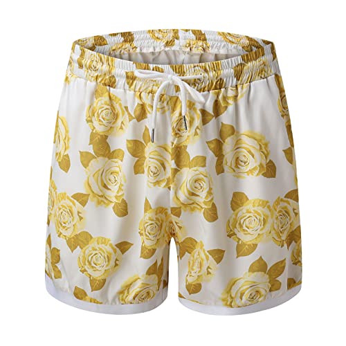 aihihe Summer Men's Short Sleeve Shirt and Shorts Suits,Loose