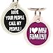 GoTags Funny Dog and Cat Tags Personalized with 4 Lines of Custom Engraved Text, Dog and Cat Collar ID Tags Come with Glow in The Dark Silencer to Protect Tag and Engraving, (Keep Calm Call My Mom)