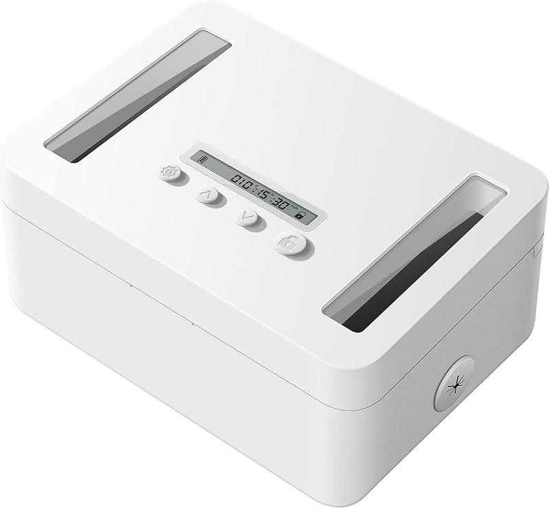 VAYDEER Metal Lock Storage Box with Timer Child Lock & LED Display - Home Safety