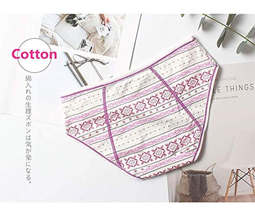 image for Tansan 3 Pack Teens Cotton Menstrual Protective Underwear Girls Leak P