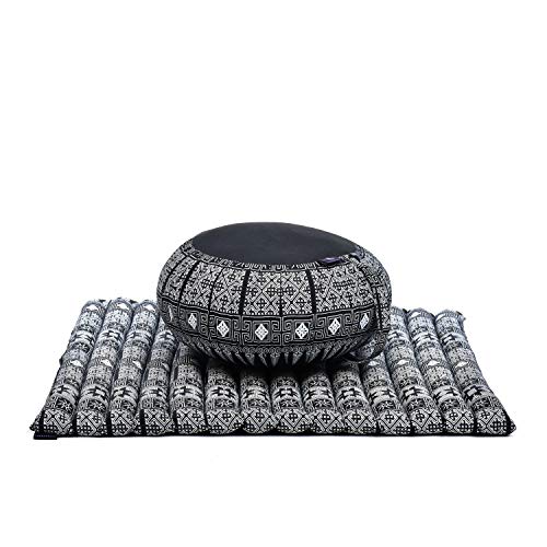Leewadee Zafu and Zabuton Kapok Meditation Set, 30x28x10 inches , CBT4