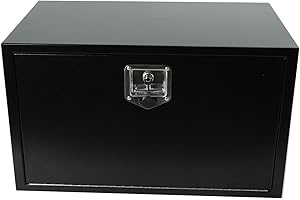 COOLBAG 30 Inch Underbody Truck Box Steel Storage Tool Box,30 x 18 x 18 Tool Chest Organizer w/Lock and Keys For Pickup,Truck Bed, RV, Trailer,Heavy Duty Waterproof Black box