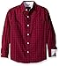 Nautica Boys' Reefer Plaid Long Sleeve Woven Shirt