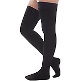 LIANPTRON 20-30 mmHg Thigh High Compression Socks for Women & Men, Compression Stockings Graduated Support for Treatment Varicose Veins Swelling