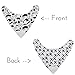 Pickle & Olive Reversible Baby Teething Bibs - Attached Heart Shaped Teether - Monochrome - Set of 2
