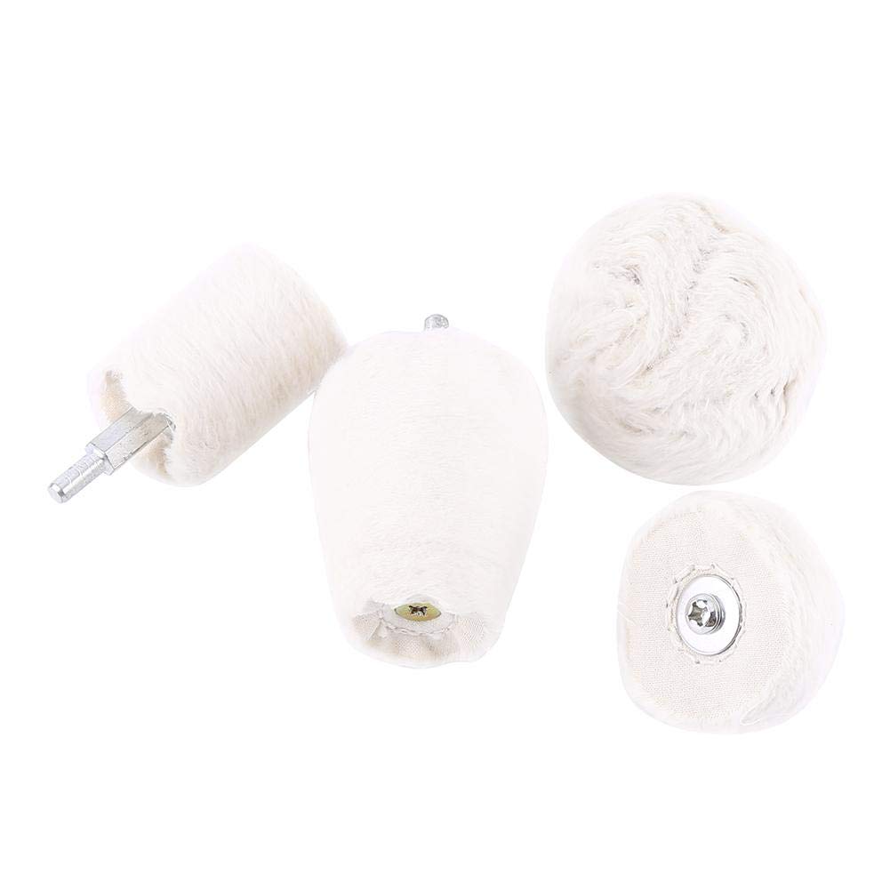 4pcs Cotton Polishing Pad Wheel, Cotton Polishing Buffing Mop Wheel Buffing Pads for Automobile Motorcycle beauty care