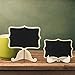 TecUnite 30 Pieces Mini Chalkboard Sign with Easel Stand, Wood Rectangle Small Blackboard Place Cards for Weddings, Parties, Table Numbers Message, Food Signs and Special Event Decoration