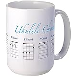 CafePress - Ukulele 7 Chords Large Mug - Coffee Mug, Large 15 oz. White Coffee Cup