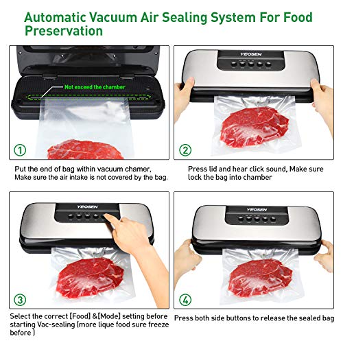 Vacuum Sealer Machine 2in1 Automatic Food Sealer with Dry Moist