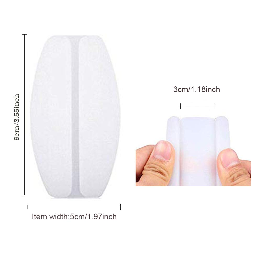 Silicone Bra Strap Cushions Soft Holder Non-slip Shoulder Protectors Pads 2 Pairs … (White)