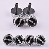 D&R® 4 Pcs Separate Chrome LICENSE PLATE FRAME Bolt Screws For Mercedes AMG