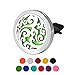 HOUSWEETY Car Air Freshener Aromatherapy Essential Oil Diffuser - Cloud Stainless Steel Locket,11 Refill Pads (with Gift Bag)