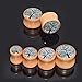 Longbeauty 4 Pair Vintage Handmade Organic Wood Double Flared Saddle Tunnel Ear Plugs Expander Gauges 12MM