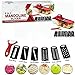 Mandoline Slicer, Vegetable Slicer Cutter, 6 Interchangeable Blades, Easy to Clean, Stainless Steel, Adjustable, Multi-blade,Comes with Peeler, Storage Container and Hand Protection,Red