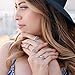 Inspirational Silver Swarovski Crystal Boho Longevity Stack Rings - Set of 3 Stacking Rings