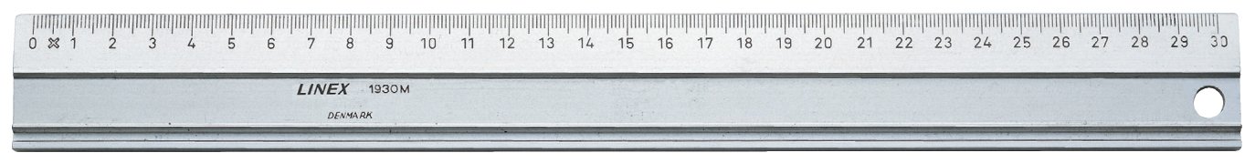 Linex 30cm Silver Hobby Cutting Ruler, E2930M