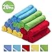 MASTERTOP 25Pcs 5 Different Multipurpose Cleaning Cloth, Microfiber Cleaning Towels/Rags/Wash Cloths for Household and Car, 5 Colors Rags, 13.2