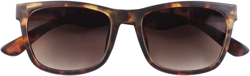 Babsee NEIL Unisex Bifocal Reading Sunglasses in Brown Tortoise Color - Magnification Strength 2.0