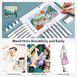 Arrtx Alcohol Markers ALP 80 Colors,Dual Tips