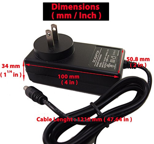 EVERTECH 12V DC 3A (3000mA ) ( 100V-240V AC/DC 12V ) with 1 to 4 Splitter Power Splitter ( 4 Port ), UL Certified Power Adapter for CCTV Security Cameras and RGB LED Strip Lights - Thumbnail 2