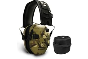 Walker's Game Ear Razor Slim Electronic Lightweight Shooting Hunting Range Hearing Protection Muffs Bundle