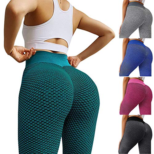 Nikiza Women High Waist Butt Lifting Yoga Pants Anti Cellulite Workout Leggings Tummy Control Leggings Tight Booty Tights